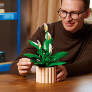 LEGO Botanicals Peace Lily Flower Building Set, 474 Pieces, Multicolor, Decorative Artificial Flowers in Peach Pot, 11504