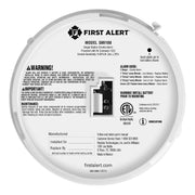 First Alert Battery-Powered Ionization Smoke Detector with Precision Detection Technology, Front Access Battery Compartment, Audible Alarm, White, SMI100