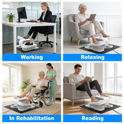Funslim Under Desk Elliptical Trainer, Electric Seated Pedal Exerciser with 12 Adjustable Speeds, 3 Auto Programs, LCD Display, Remote Control, White