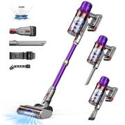 Hosaud Cordless Stick Vacuum Cleaner, 45KPA Suction, 550W Motor, 50-Min Runtime, Lightweight, Purple