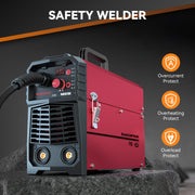 ARCCAPTAIN MIG130 130Amp 3-in-1 MIG Welder with Flux Core Gasless MIG, Lift TIG, Stick Welding, Synergic Control, Portable, 110V