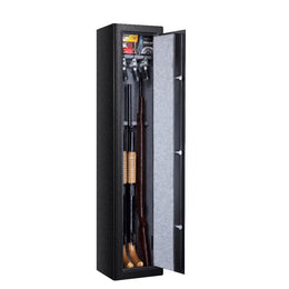 Fortress 4 Gun Steel Safe, Electronic Digital Lock, Fire-Resistant, Black, 4-Gun Capacity, 4EBF