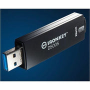 Kingston IronKey D500S 32GB USB 3.2 Gen 1 Type A Flash Drive, XTS-AES 256-bit Encryption, Dual Hidden Partition, FIPS 140-3 Level 3 Certified, Rugged Zinc Casing