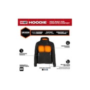 Milwaukee Electric Women's M12 Heated Hoodie, Black, Large, Cordless 12-Volt Lithium Ion with 2.0 Ah Battery and Charger, F200B-21L