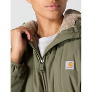 Carhartt Women's Rain Defender Loose Fit Lightweight Insulated Hooded Coat, Dusty Olive, Large, 106465