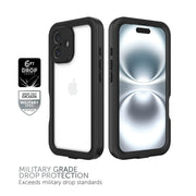 Body Glove 100137201 Tidal Waterproof Phone Case for iPhone 16 - Black/Clear
