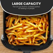 edx KZ-D6QT Air Fryer Compact & Large 6 Qt with 400F for Crispy Electric Hot Oven Oille