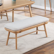 Better Homes & Gardens BHS336158813080 Springwood Dining Bench Natural Finish Plush Cushion