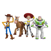 Mattel JLR68 Disney Pixar Toy Story 4 Pack Action Figures, Woody, Jessie, Bullseye, Buzz Lightyear, 7 Inch