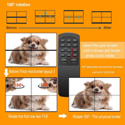 Combos 3x3 HDMI Video Wall Controller, 4K UHD 3840x2160@30Hz Input, 9 HDMI Outputs, 13 Splicing Modes, 180 Screen Rotation
