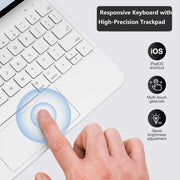 INI Magic Keyboard Case for iPad 10th Gen 10.9-inch and 11th Gen A16, Multi-Touch Trackpad, Backlit Keys, Lightweight Protective Design, Black