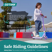 GOTRAX Scout 2.0 Electric Scooter for Kids 4-7, 80W Motor, 6 MPH, Colorful LED Lights, Lightweight Aluminum Frame, Solid Tires, Pink