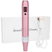 Rongmo Anti-Aging Derma Pen, Professional Micro-Needling Therapy, Pink, 3-Level Adjustable Needles