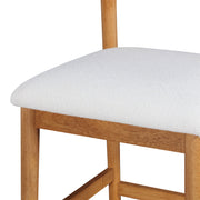 Beautiful Drew Counter-Height Stools, Solid Wood, Padded Seats, Horseshoe Backrest, Mid-Century Design, Rich Black or Warm Honey Finish, Set of 2