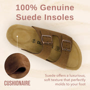 CUSHIONAIRE Women s Lane Cork Footbed Sandal with +Comfort