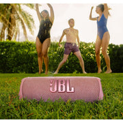 JBL Flip 6 Portable Bluetooth Speaker Bundle with divvi Protective Hardshell Case, Pink, Waterproof, 12-Hour Playtime