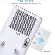JHS D026B-50PTP Energy Star 4500 sq ft 50 Pint Dehumidifier, White