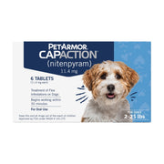 PetArmor CapAction Oral Flea Treatment for Small Dogs 2-25 lb, Fast Acting, 6 Tablets