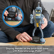 Brickcraft 72201FTM Futurama Bender Brick Building Kit 396-Piece Set with Posable Figure and Accessories
