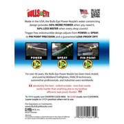 Bullseye Brass 4-Pattern Adjustable High-Pressure Fireman's Hose Nozzle, 1.25 Inch, 810C