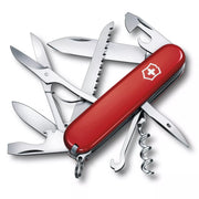 Victorinox 1.3713.B1-X3 Huntsman Swiss Army Knife, 15 Function Pocket Knife with Large Blade, Wood Saw, Scissors, Red, Swiss Made