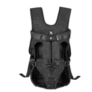 Newborn Pet Carrier Backpack Adjustable, Waterproof Outdoor Fabric, Breathable Mesh, Fits Dogs 8.8 to 26 lb, Black