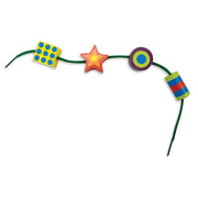 Melissa & Doug Deluxe Wooden Lacing Beads - Educational Activity With 27 Beads and 2 Laces