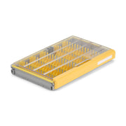Plano Edge Master Jig Bladed Fishing Tackle Box, Waterproof with Rust Prevention, Transparent Yellow, 14x9x1.88 in, PLASE600