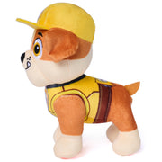 PAW Patrol Rubble Plush Toy, 6-Inch Stuffed Animal with Show-Accurate Embroidered Details, Multicolor