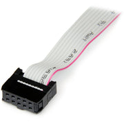 StarTech Motherboard Header Slot Plate, 16in DB9 Male Serial to 10-Pin IDC Connector, Gray, PLATE9M16