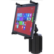 RAM Mounts X-Grip Vehicle Mount for Tablet with Universal Cup Holder Base, Adjustable Double Socket Arm, Black, RAP-299-3-UN11U