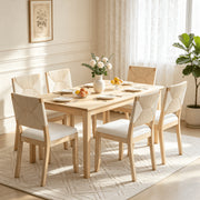 Sanweal French Country Dining Chairs Set of 2, Beige Farmhouse Kitchen & Dining Room Chairs