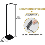 CKLT Heavy Duty Fireplace Tool Set with 40in Fire Poker, Serrated Log Grabber, and Black Metal Stand