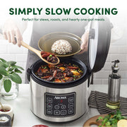 Aroma ARC-5100SBC  20-Cup Digital Rice Cooker & Food Steamer with Bonded Granite Nonstick Ceramic Surface, Sensor Logic Technology, Slow Cook, Flash Rice, Adjustable 15-Hour Delay Timer