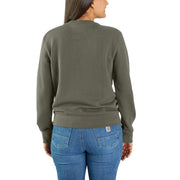 Carhartt Relaxed-Fit Midweight French Terry Crew-Neck Sweatshirt - Dusty Olive - XL
