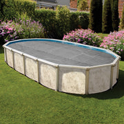 In The Swim 15 x 30 Ultra Silver Oval Solar Pool Cover, 16 Mil Polyethylene, UV Resistant, Heat Retention, Reduces Evaporation