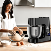 LINKChef SM30310 Stand Mixer, 7.4 Quart Stainless Steel Bowl, 800W Pure Copper Motor, 12-Speed Tilt-Head Electric Mixer with Dough Hook, Wire Whip, Beater, Black