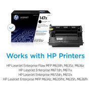 HP 147X High Yield Black Original LaserJet Toner Cartridge, 25,200 Pages, W1470X