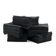 Microfiber Wholesale Economy All Purpose Microfiber Towels, High-Density, Super Absorbent, Durable, Chemical-Free Cleaner, Black, 16 x 16 in, 50 Pack
