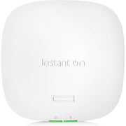 HPE Instant On AP22 Wireless Access Point, Dual-Band 802.11ax Wi-Fi 6, 2x2 MIMO, Power Adapter Included, White, R6M49A