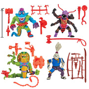 Playmates Toys Teenage Mutant Ninja Turtles Classic Mutants 4 Pack Action Figures with Accessories, Poseable, Multicolor, 4 Inches, 84116