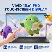 Dell Inspiron 15 Business Laptop, 15.6 in FHD Anti-Glare Touchscreen, AMD Ryzen 7 7730U Octa-Core Processor, 16GB DDR4 RAM, 512GB PCIe NVMe SSD, AMD Radeon Graphics, Windows 11 Pro