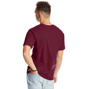 Hanes Beefy-T Unisex Heavyweight Cotton T-Shirt, MAROON, S