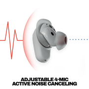 Skullcandy Method 360 ANC XT True Wireless In-Ear Earbuds with Sound by Bose, Active Noise Cancelling, IPX4 Water Resistant, 32h Battery Life, Cement, S2MTW-U038