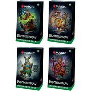 Magic: The Gathering D34270000 Bloomburrow Commander Deck Bundle, 4 Ready-to-Play 100-Card Decks with Exclusive Foil Cards, Tokens, Life Wheel, Deck Box, Strategy Inserts