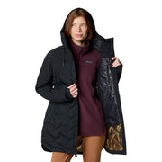 Columbia Women's Mountain Croo III Mid Down Jacket, 650-Fill Power Insulation, Omni-Heat Infinity Thermal-Reflective, Omni-Tech Waterproof, Black, X-Small, 2085051010XS