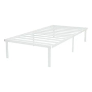 Mainstays MS20D1102211 14'' Heavy-Duty Steel Slat Twin Platform Bed Frame, White