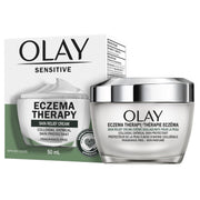 Olay Sensitive Eczema Therapy Face Moisturizer with Colloidal Oatmeal, Vitamin B3, Peptides, Shea Butter, Fragrance-Free