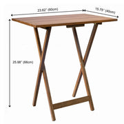 Mainstays MS4429801139001 5 Pcs Over Size TV Tray Farmhouse Table, Walnut