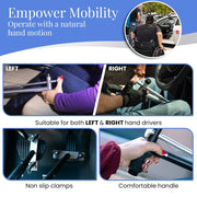 QuicStick Hand Controls, Thumb Controlled Drive Assist, Portable Aluminum Hand Controls for Disabled Driving, Universal Fit, Black